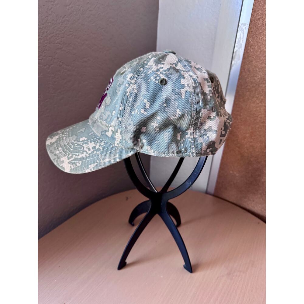 Texas A&M University Camo Baseball Cap Adjustable Hat – Maroon Embroidered Logo - Picture 3 of 9